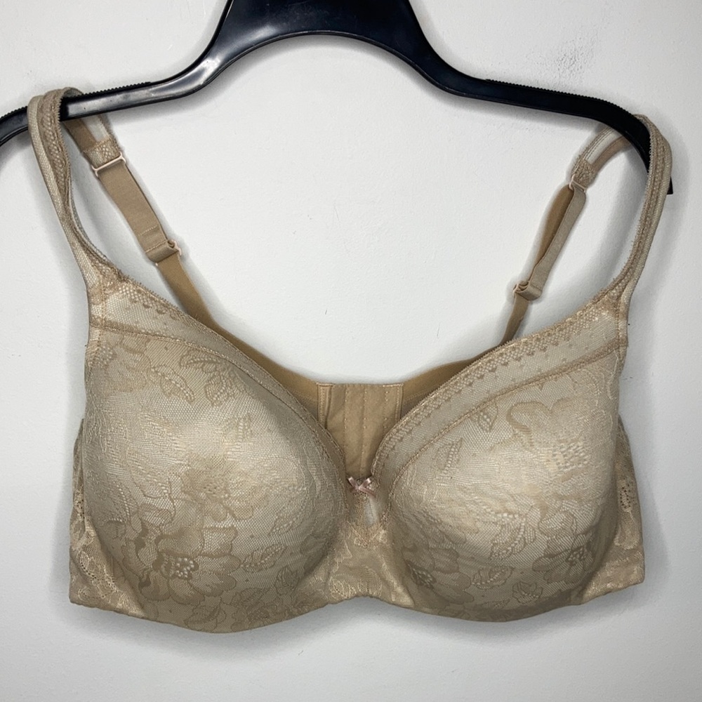 Cacique modern lace covered lightly lined‎ Balconette bra size 42DD